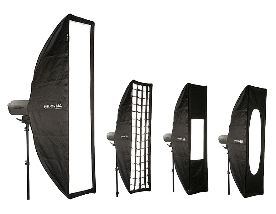 HELIOS Striplite Softbox 30x120cm inkl. Wabe + 2 Reduktionseinsätzen