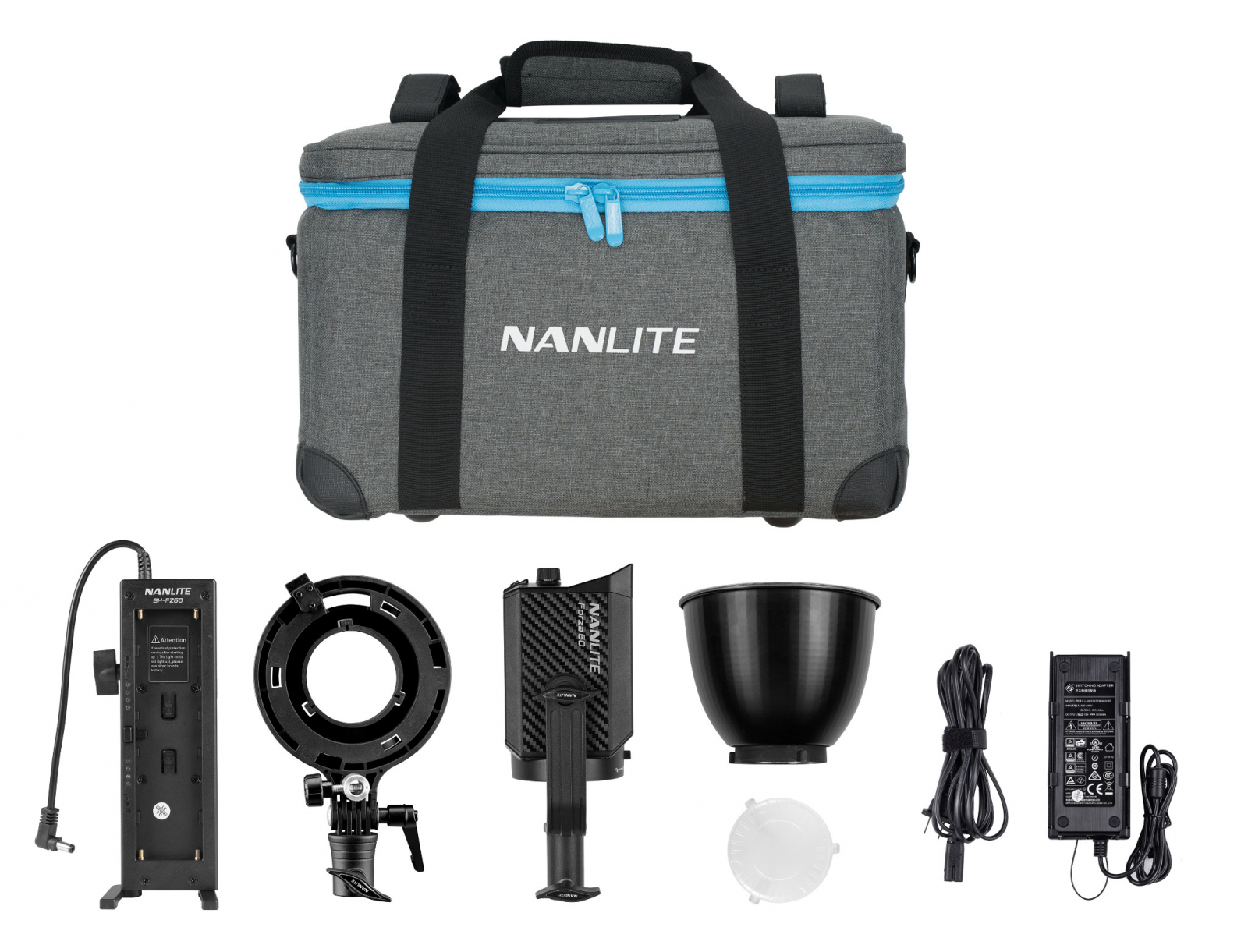 KAISER NANLITE Forza 60 LED Kit inkl. Akku-Handgriff und Bowens Adapter