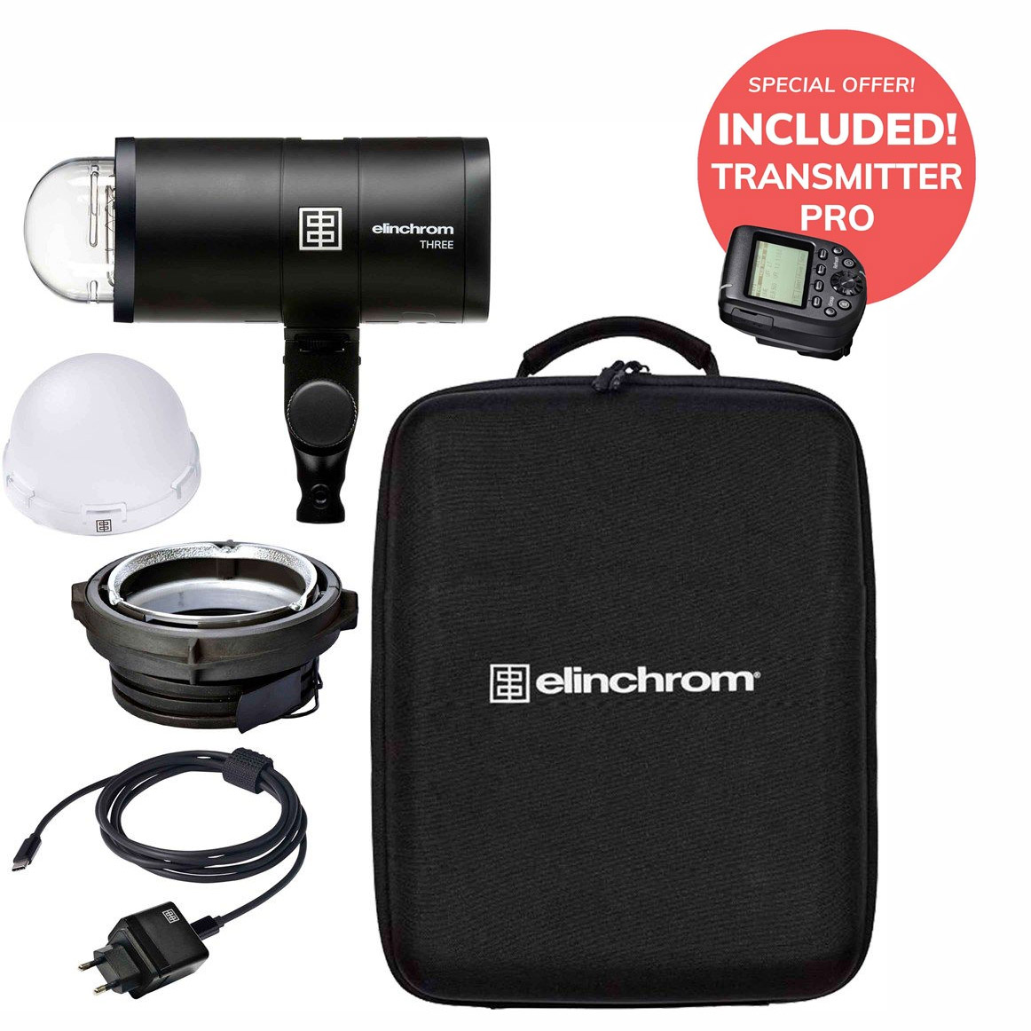 Elinchrom THREE Akku-Kompaktblitz Kit