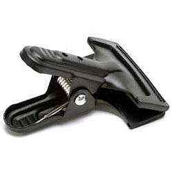 Studioclip aus Metall mit Gummilippen 8cm breit / Klemmbereich bis ca. 5cm
