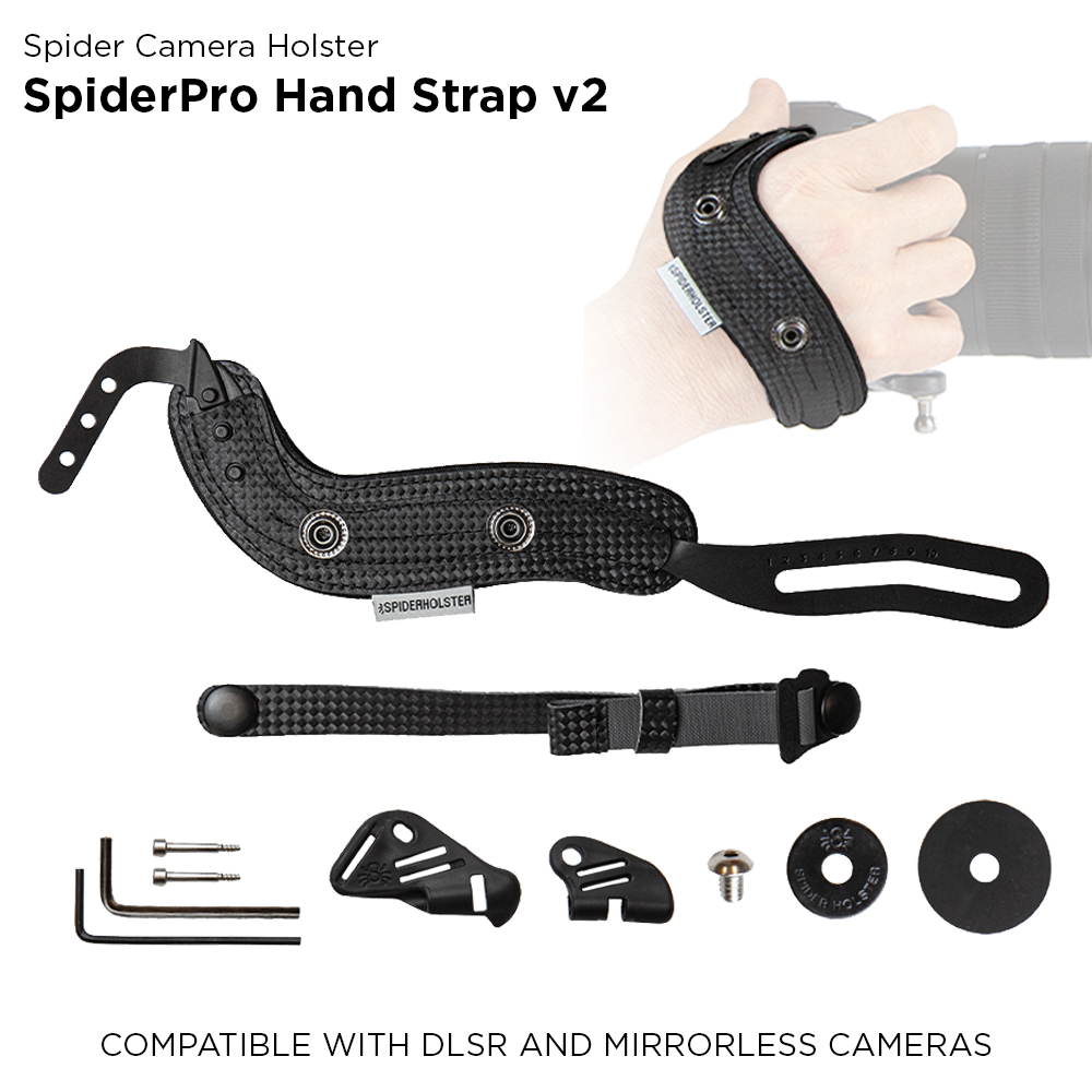 SpiderPro Hand Strap v2 - Profi-Handschlaufe Graphite, lederfrei