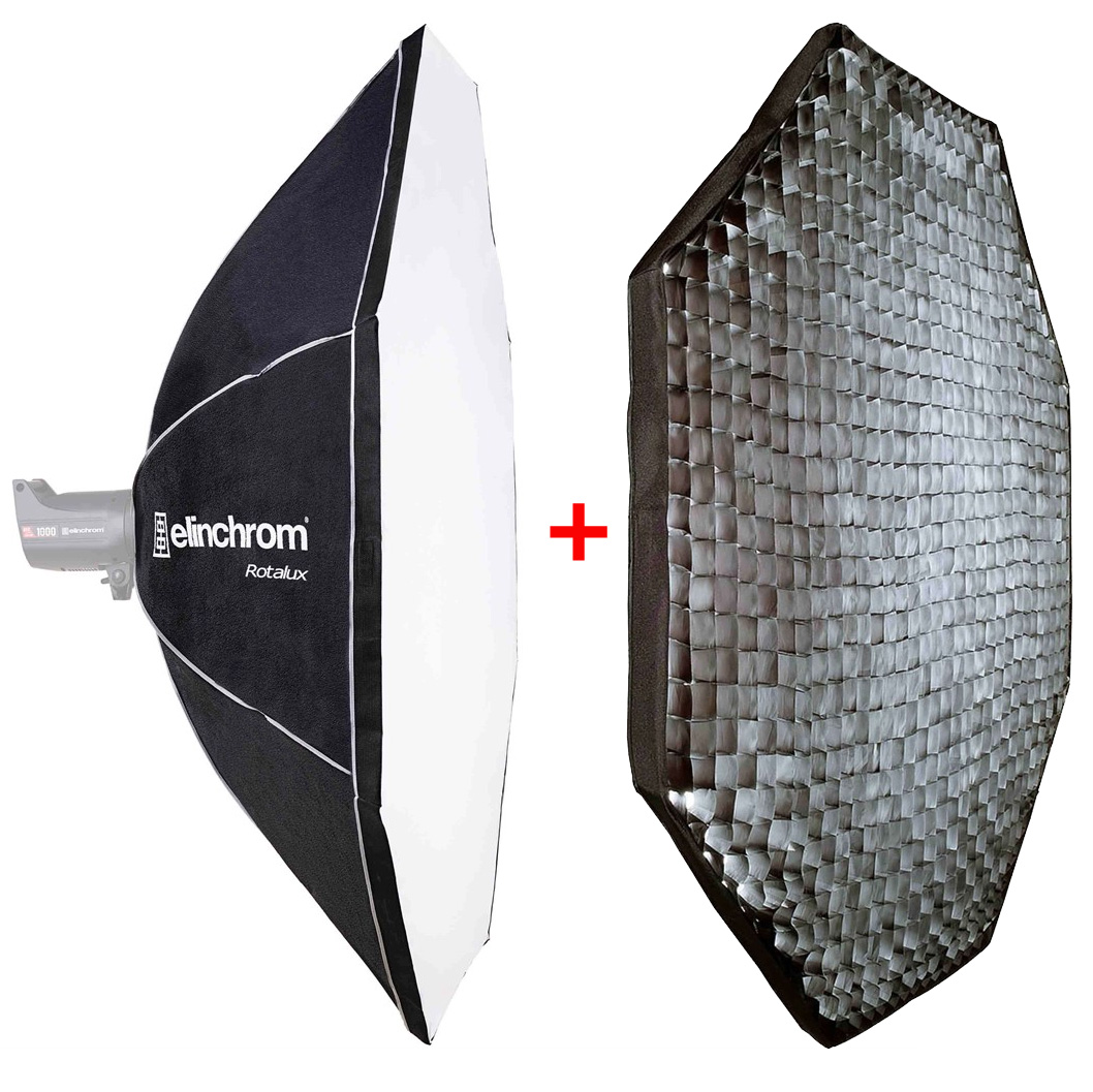 Elinchrom Rotalux Octa-Softbox (achteckig) Ø 175cm + Rotagrid Wabe 30°