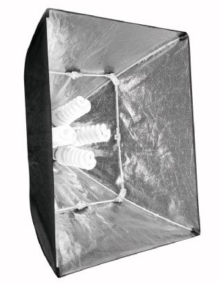 Falcon Eyes Tageslicht Beleuchtungs-Set mit faltbaren 60x60cm Softboxen, entspricht 2 x 800W