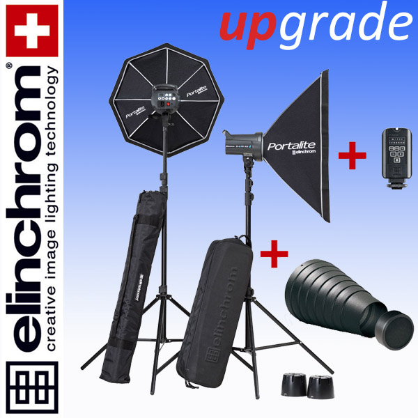 Elinchrom D-LITE RX 4/4 TO GO SET (400/400Ws) + Spotvorsatz + Wabe