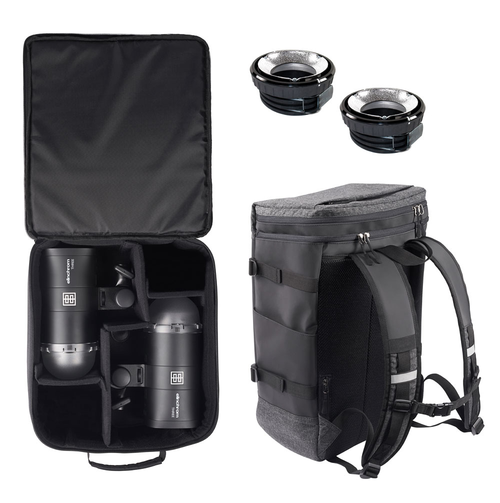 Elinchrom THREE Off Camera Akku-Kompaktblitz DUAL Kit