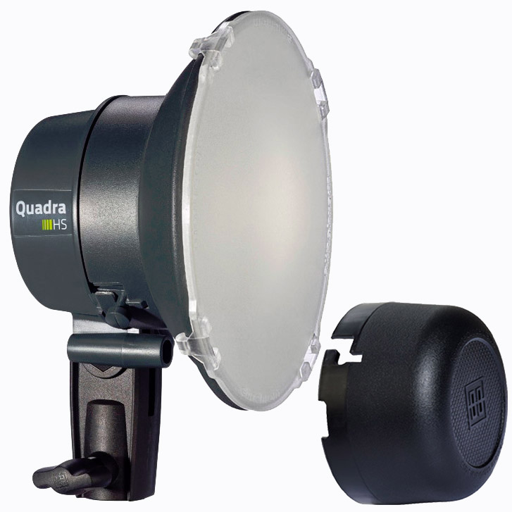 Elinchrom Quadra HS Lampenkopf -- speziell für die Hi-Sync Fotografie -- mit LED Einstelllicht