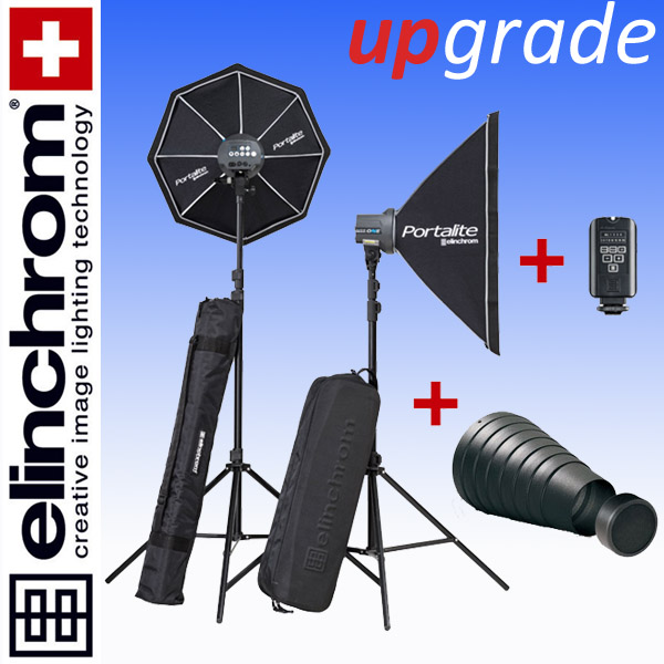 Elinchrom D-LITE RX ONE/ONE Softbox To Go Set (100/100Ws) + Spotvorsatz + Wabe