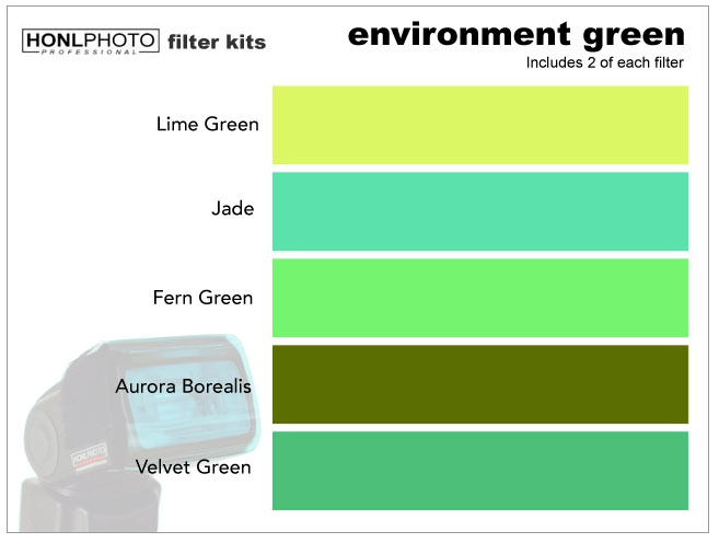 HONL Environment Green Farbfilter-Set 10 Stk. (Format ca. 64x102mm)