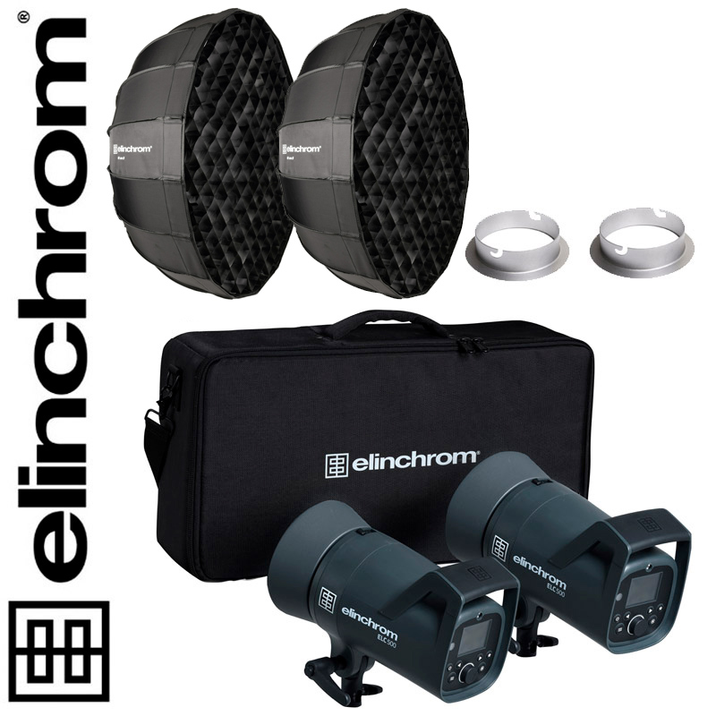 el20737slo Elinchrom ELC 500/500 TTL Dual Octa Softbox Set