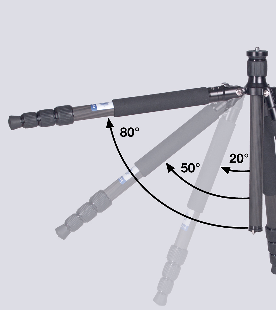 TILTALL Kamerastativ mit integriertem Einbeinstativ TC-224 Carbon