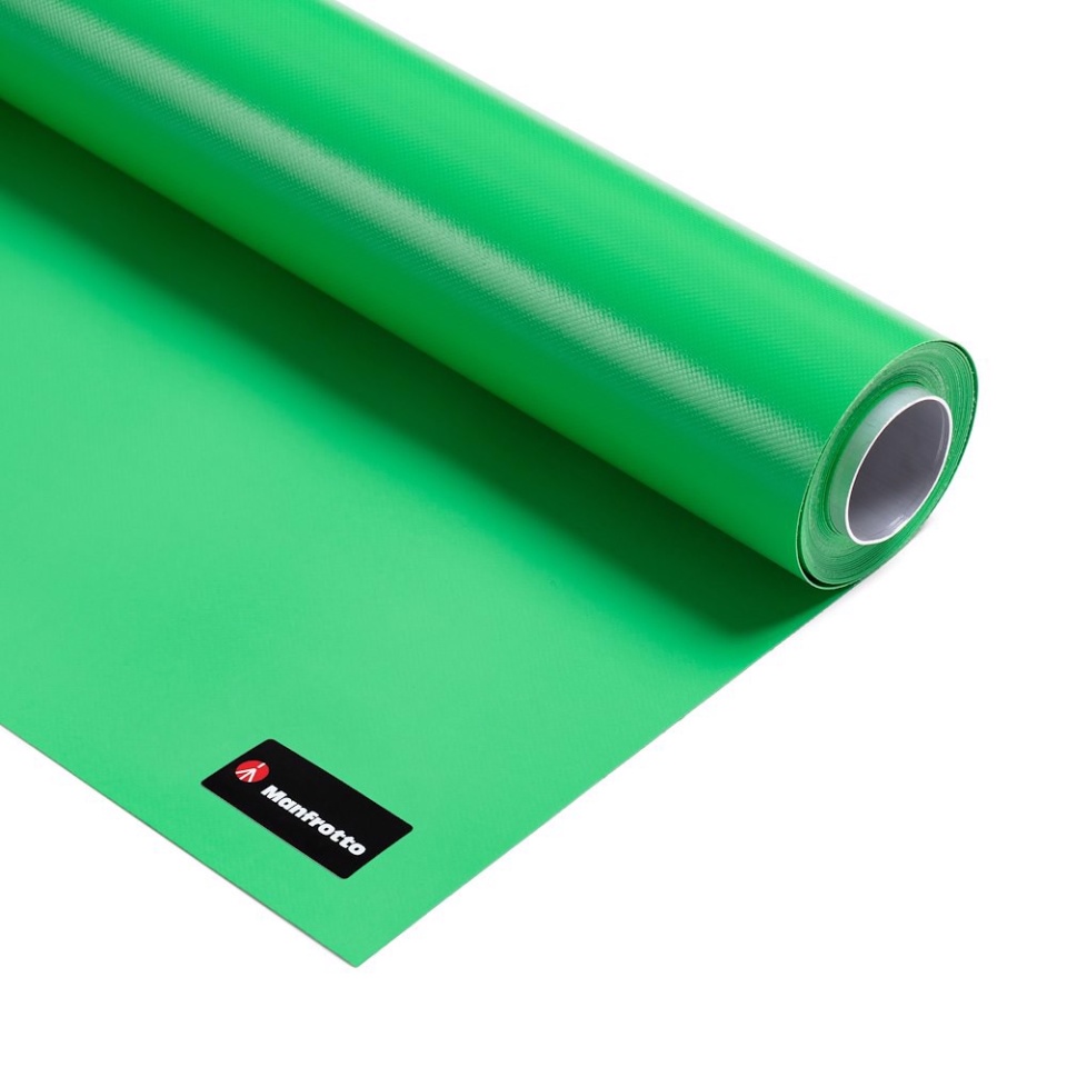 Manfrotto Vinyl Hintergrund Chromakey Grün 2,75 x 6m auf Alu-Kern