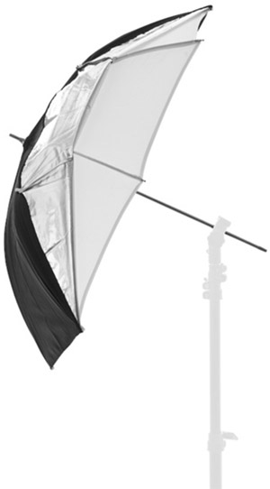 Lastolite Studioschirm DUAL Reflex/Durchlicht (transparent + Bespannung schwarz/silber) 72cm